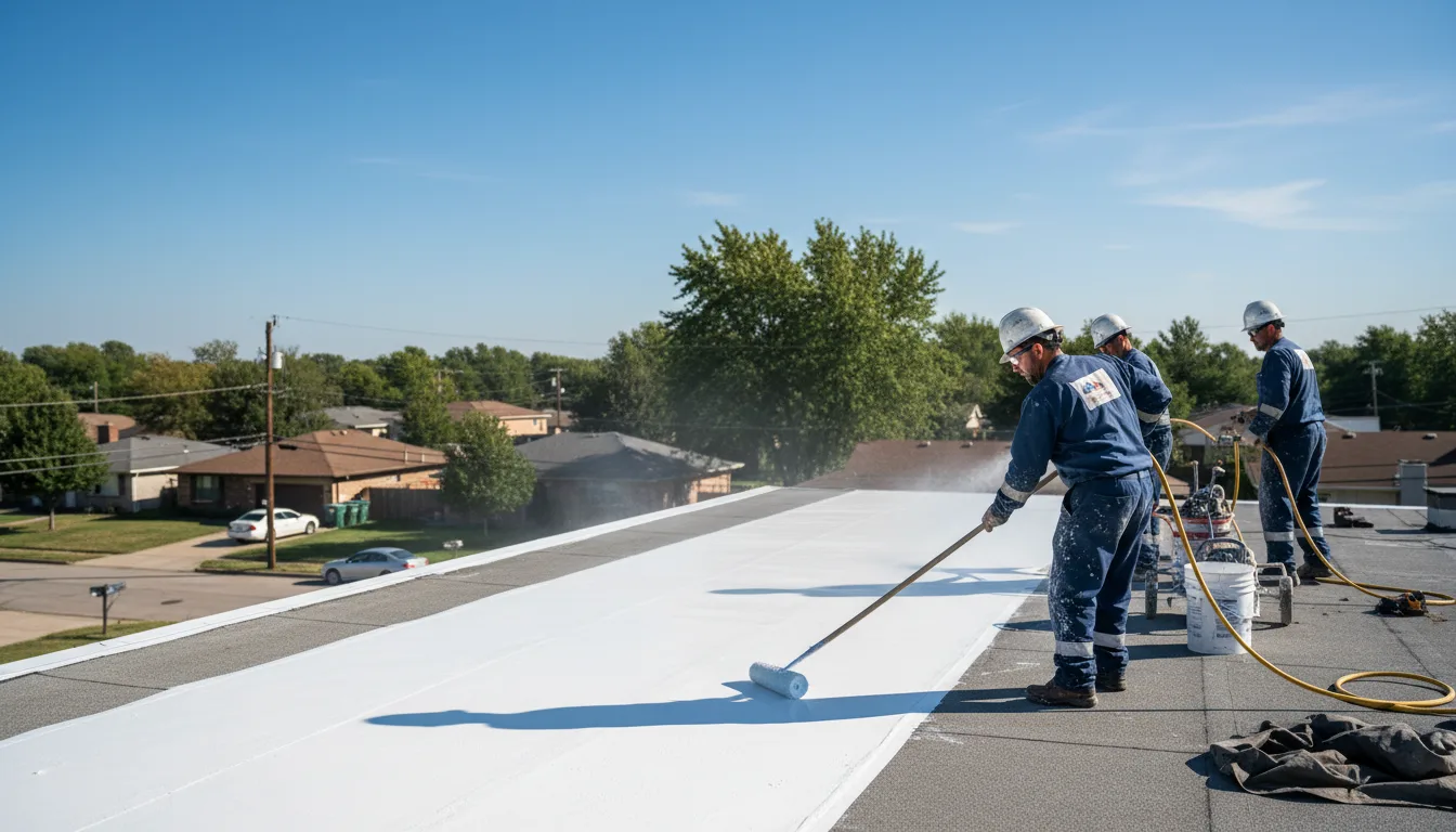 Commercial roof coating in Montgomery, IL near me